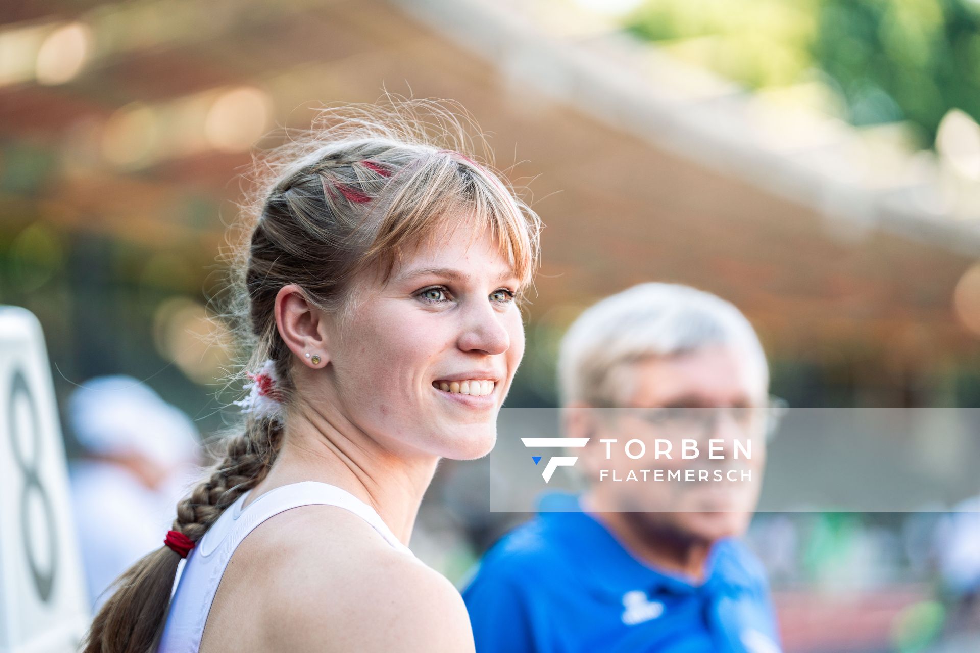 Talea Prepens (TV Cloppenburg) ueber 100m am 02.07.2022 waehrend den NLV+BLV Leichtathletik-Landesmeisterschaften im Jahnstadion in Goettingen (Tag 1)